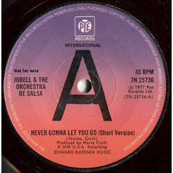 Jobell & The Orchestra De Salsa Never Gonna Let You Go USED VINYL 7"