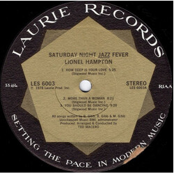 Lionel Hampton Saturday Night Jazz Fever Vinyl LP USED