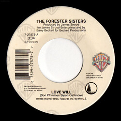 The Forester Sisters Love Will USED VINYL 7INCH 45 RPM