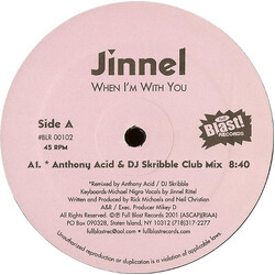 Jinnel When I'm With You USED VINYL 12INCH 33 S RPM 45 RPM