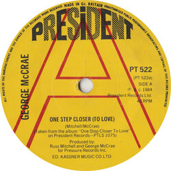 George McCrae One Step Closer (To Love) USED VINYL 7INCH 45 RPM PROMO