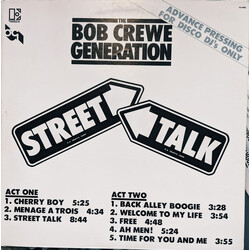 The Bob Crewe Generation Street Talk Vinyl LP USED
