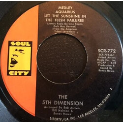 The Fifth Dimension Medley: Aquarius / Let The Sunshine In (The Flesh Failures) / Don'tcha Hear Me Callin' To Ya USED VINYL 7INCH SINGLE