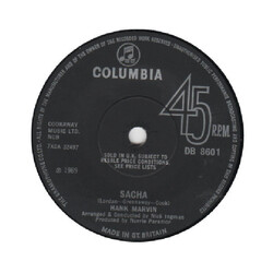 Hank Marvin Sacha USED VINYL 7INCH 45 RPM SINGLE