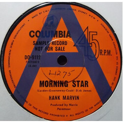 Hank Marvin Morning Star / Evening Comes USED VINYL 7INCH 45 RPM SINGLE PROMO