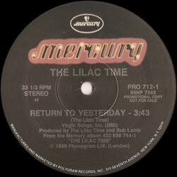 The Lilac Time Return To Yesterday USED VINYL 12INCH PROMO 33 S RPM