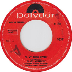 The Glass Menagerie Do My Thing Myself USED VINYL 7INCH 45 RPM SINGLE