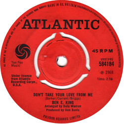 Ben E. King Don't Take Your Love From Me USED VINYL 7"
