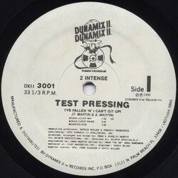 2 Intense (2) I've Fallen And I Can't Git Up USED VINYL 12INCH TEST PRESSING 33 S RPM