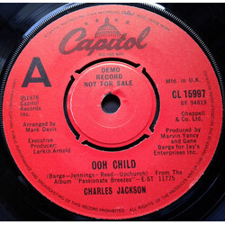 Chuck Jackson (2) Ooh Child / Love Of You USED VINYL 7INCH SINGLE PROMO