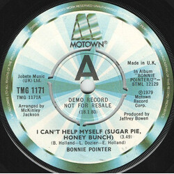 Bonnie Pointer I Can't Help Myself (Sugar Pie, Honey Bunch) USED VINYL 7INCH SINGLE 45 RPM PROMO