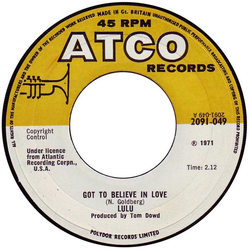 Lulu Got To Believe In Love Vinyl 7" USED