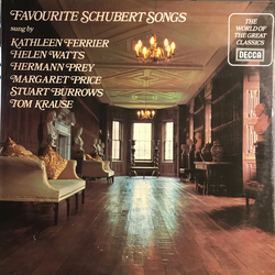 Franz Schubert Favourite Schubert Songs Vinyl LP USED
