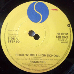 Ramones Rock 'N' Roll High School USED VINYL 7INCH 45 RPM SINGLE