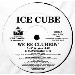 Ice Cube We Be Clubbin' USED VINYL 12INCH PROMO