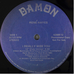 René Hayes I Really Miss You Vinyl 12" USED