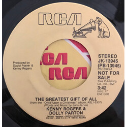 Kenny Rogers / Dolly Parton The Greatest Gift Of All USED VINYL 7INCH 45 RPM PROMO
