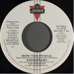 Bananarama More Than Physical USED VINYL 7INCH 45 RPM PROMO