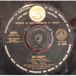 Perry Como Hot Diggity (Dog Ziggity Boom) USED VINYL 7INCH 45 RPM SINGLE
