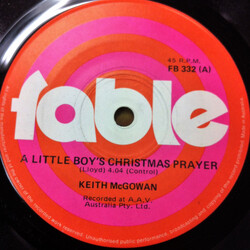 Keith McGowan (3) A Little Boy's Christmas Prayer USED VINYL 7INCH 45 RPM SINGLE