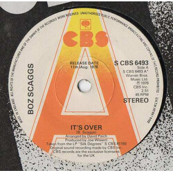Boz Scaggs It's Over USED VINYL 7INCH 45 RPM PROMO