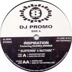 Inspiration Sufferin' 4 Nuthin' VINYL 12" USED