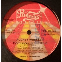 Audrey Wheeler Your Love Is Serious / Yes, I'm Ready USED VINYL 12INCH PROMO 33 S RPM