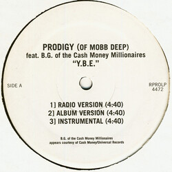 Prodigy / B.G. Y.B.E. USED VINYL 12INCH 33 S RPM PROMO