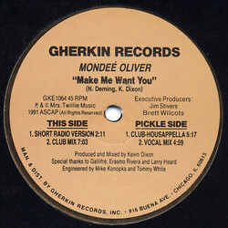 Mondeé Oliver Make Me Want You VINYL 12" USED