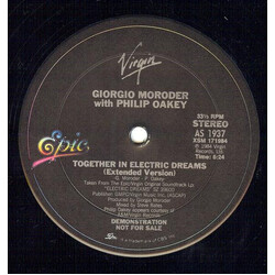 Giorgio Moroder / Philip Oakey Together In Electric Dreams USED VINYL 12INCH PROMO 33 S RPM