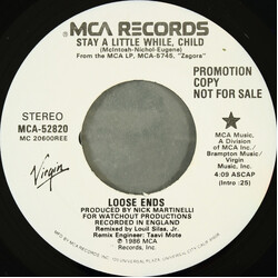 Loose Ends Stay A Little While Child USED VINYL 7INCH 45 RPM SINGLE PROMO STEREO
