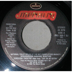 The Firesign Theatre National Toilet/Dylan At The Met/Shoplifters Market/Neighborhood Survival Gunstore USED VINYL 7INCH 45 RPM