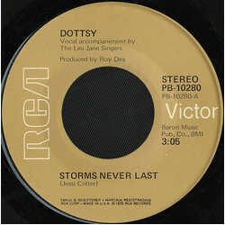 Dottsy Storms Never Last USED VINYL 7INCH 45 RPM SINGLE