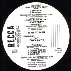 Man 2 Man / Paul Zone New York City Beat / Swingin' On A Star USED VINYL 12INCH 33 S RPM