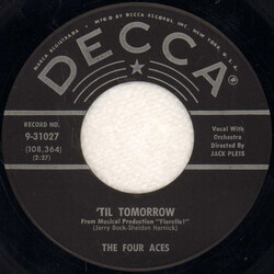 The Four Aces Til' Tomorrow / I Love Paris USED VINYL 7INCH 45 RPM