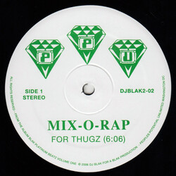 Mix-O-Rap For Thugz USED VINYL 12INCH 45 RPM SINGLE SIDED STEREO