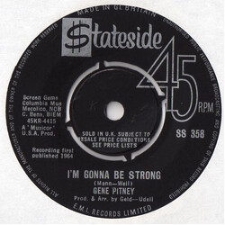 Gene Pitney I'm Gonna Be Strong USED VINYL 7INCH 45 RPM SINGLE