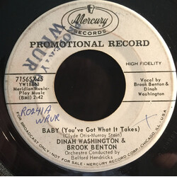 Dinah Washington / Brook Benton Baby (You've Got What It Takes) / I Do USED VINYL 7INCH 45 RPM PROMO