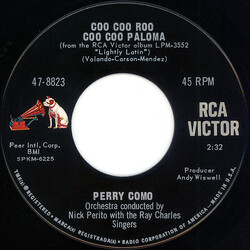 Perry Como Coo Coo Roo Coo Coo Paloma / Stay With Me USED VINYL 7INCH 45 RPM SINGLE