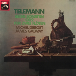 Georg Philipp Telemann / James Galway / Michel Debost Sechs Sonaten Für Zwei Flöten, Op. 2 Vinyl LP USED