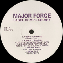 Various Major Force Label Compilation 1 Vinyl LP USED