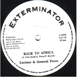 Luciano (2) / General Pecos Back To Africa Vinyl 12" USED