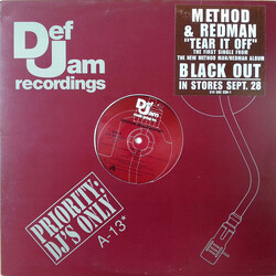Method Man & Redman Tear It Off USED VINYL 12INCH 33 S RPM SINGLE STEREO