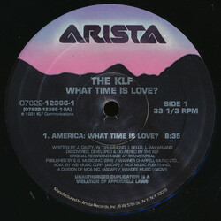 The KLF America: What Time Is Love? USED VINYL 12INCH 33 S RPM