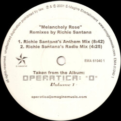 Operatica Melancholy Rose (Remixes By Richie Santana) VINYL 12" USED