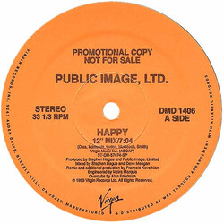 Public Image Limited Happy USED VINYL 12INCH PROMO 33 S RPM