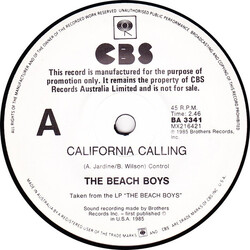 The Beach Boys California Calling USED VINYL 7INCH 45 RPM SINGLE PROMO