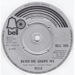 Hello Bend Me Shape Me USED VINYL 7INCH SINGLE 45 RPM