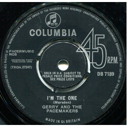 Gerry & The Pacemakers I'm The One USED VINYL 7INCH SINGLE 45 RPM