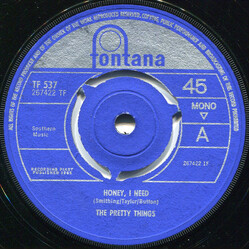 The Pretty Things Honey, I Need USED VINYL 7INCH 45 RPM SINGLE MONO